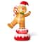 Glitzhome® 6ft. Lighted Inflatable Rotating Gingerbread Man Décor